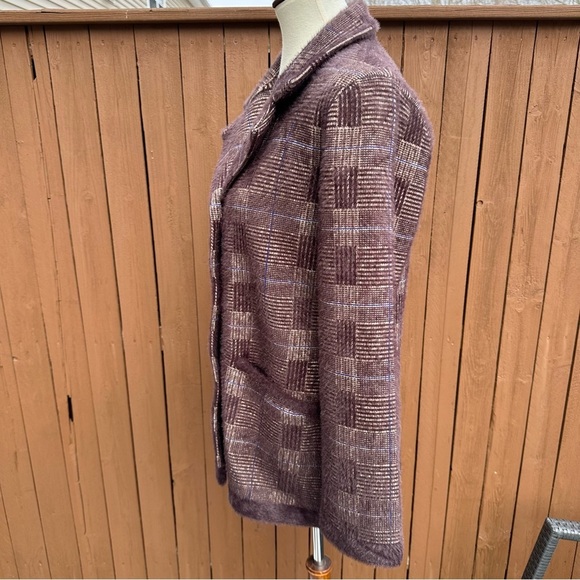 Cyrus | NWT Size Medium Stockholm Plaid Mink Jacket - Picture 15 of 16